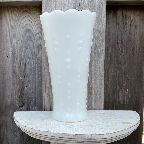 Lot of Two Vintage Milk Glass Pieces Vase & Creamer Pitcher Marked Fenton - Picture 10 of 12